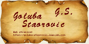 Goluba Staorović vizit kartica